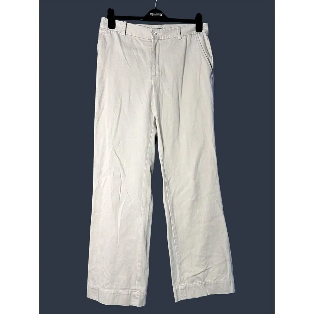 Lauren Ralph Lauren Tan Cotton Pants - 8 Classic Workwear Capsule Office Neutral
